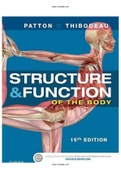 Structure and Function of the Body 15th Edition Patton Test Bank
