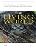 Test Bank for The Living World, 10th Edition