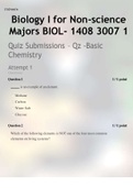 Biology I for Non-science Majors BIOL- 1408 3007 1