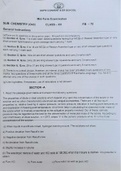 Chemistry sample Q/A sheet