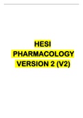 HESI PHARMACOLOGY VERSION 2 (V2) EXAM  2022/2023