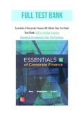 Essentials of Corporate Finance 9th Edition Ross Test Bank