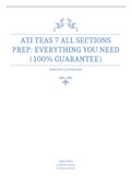  ATI TEAS 7 ALL SECTIONS PREP: EVERYTHING YOU NEED (100% GUARANTEE)