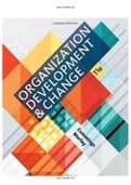 Organization Development and Change 11th Edition Cummings Test Bank
