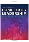 Complexity Leadership Nursing’s Role in Health Care Delivery 3rd Edition Crowell Boynton Test Bank.pdf