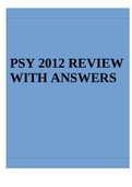 PSY 2012 REVIEW QUESTIONS  WITH ANSWERS 2022