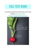 Lutz’s Nutrition and Diet Therapy 7th Edition Mazur Litch Test Bank