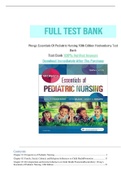 Wongs Essentials Of Pediatric Nursing 10th Edition Hockenberry Test Bank. PDF