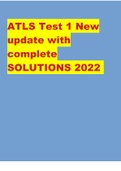 ATLS Test 1 New update with complete SOLUTIONS 2022