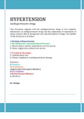 Hypertension- Antihypertensive drugs
