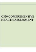 NURSING C350 COMPREHENSIVE HEALTH ASSESSMENT