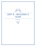 Unit 9 - Team building in business Distinction* work with all criteria achieved