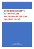 2022 HESI RN EXIT V1  WITH COMPLETE  SOLUTION(A LEVEL FULL  SOLUTION PACK)