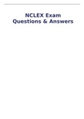 NCLEX Exam Questions & Answers, Updated