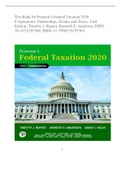 Test Bank for Pearson’s Federal Taxation 2020  Corporations, Partnerships, Estates and Trusts, 33rd  Edition, Timothy J. Rupert, Kenneth E. Anderson, ISBN10: 0135197368, ISBN-13: 9780135197363