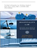 Test Bank for Hospitality Law, 5th Edition
