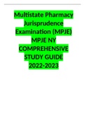 Multistate Pharmacy Jurisprudence Examination (MPJE) MPJE NY COMPREHENSIVE STUDY GUIDE 2022 [A+]