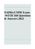 NAPRx/CNPR Exam -WITH 160 Questions & Answers 2022
