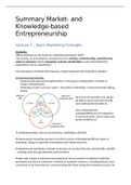 Complete summary Market- and Knowledge-based Entrepreneurship
