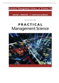 Practical Management Science, 6e Winston TB TestBank
