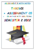TAX2601 ASSIGNMENT 5 SEMESTER TWO  2022  WITH  LATEST EXAM PACK