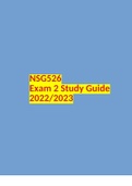 NSG526 Exam 2 Study Guide 2022/2023