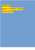 NSG 526 EXAM 1 2 AND 3 STUDY GUIDE 2022/2023 ALL VERIFIED