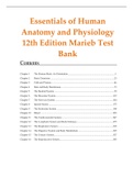 Complete Test Bank Essentials of Human Anatomy and Physiology 12th Edition Marieb Questions & Answers with rationales (Chapter 1-16)