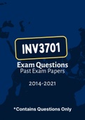 INV3701 - Exam Questions PACK (2014-2021)
