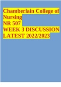 NR 507 WEEK 1 UPTO FINAL WEEK EXAM PLUS MIDTERM AND FINAL EXAM ALL BUNDLED TOGETHER!!!
