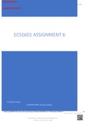 QUESTIONS AND ANSWERS TO ECS1601 ASSIGNMENT 6. DISTINCTION GUARANTEED .SEARCHABLE DOCUMENT.