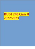 BUSI 240 Quiz 8 2022/2023