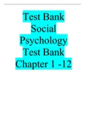 Test Bank Social Psychology Test Bank Chapter 1 -12. Complete A+ Guide