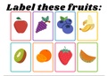 Fun Flashcards For Labelling FRUITS and Vegetables | Latest Activity & Poster