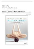 Test Bank - Introduction to the Human Body, 11th Edition (Tortora, 2017) Chapter 1-24 | All Chapters
