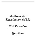 MBE Questions & Answers - Civil Procedure