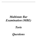 MBE Questions & Answers - Torts