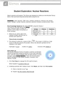 Nuclear Reactions : Gizmos Student Exploration ALL Correct Answers