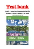 Health Promotion Throughout the Life Span 9th Edition Edelman Test Bank ISBN:978-0323416733|(1 - 25 Chapter) With Rationals.