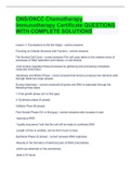 ONS/ONCC Chemotherapy Immunotherapy Certificate QUESTIONS WITH COMPLETE SOLUTIONS