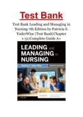 Test Bank Leading and Managing in Nursing 7th Edition by Patricia S. YoderWise |Test Bank|Chapter 1-31|Complete Guide A+