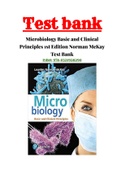 Microbiology Basic and Clinical Principles 1st Edition Norman McKay Test Bank ISBN:978-0321928290|1 - 21 Chapter|Complete Guide A+