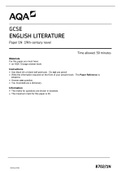AQA GCSE ENGLISH LITERATURE Paper 1M Modern prose/drama 8702-1M-QP-EnglishLiterature-G-25May22