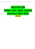 HESI EXIT-RN EXAM- with 100% verified solutions-2022-2023