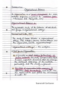 Lecture notes Organisational Behaviour