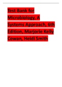 Test Bank for Microbiology, A Systems Approach, 6th Edition, Marjorie Kelly Cowan, Heidi Smith 2024 latest revised update 