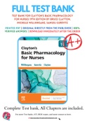 Test bank For Clayton's Basic Pharmacology for Nurses 19th Edition by Bruce Clayton, Michelle Willihnganz, Samuel Gurevitz 9780323796309 Chapter 1- 48 Complete Guide A+