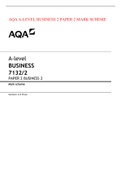 AQA A-LEVEL BUSINESS 2 PAPER 2 MARK SCHEME