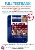 Test Bank For Pediatric Physical Examination An Illustrated Handbook 3rd Edition by Karen G. Duderstadt 9780323476508 Chapter 1-20 Complete Guide 