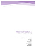 Producttoets 4.1 - website/opnameprocedure mevrouw van Baal. Cijfer: 10! 